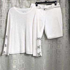 Elle sweater & Apt 9 Bermuda shorts